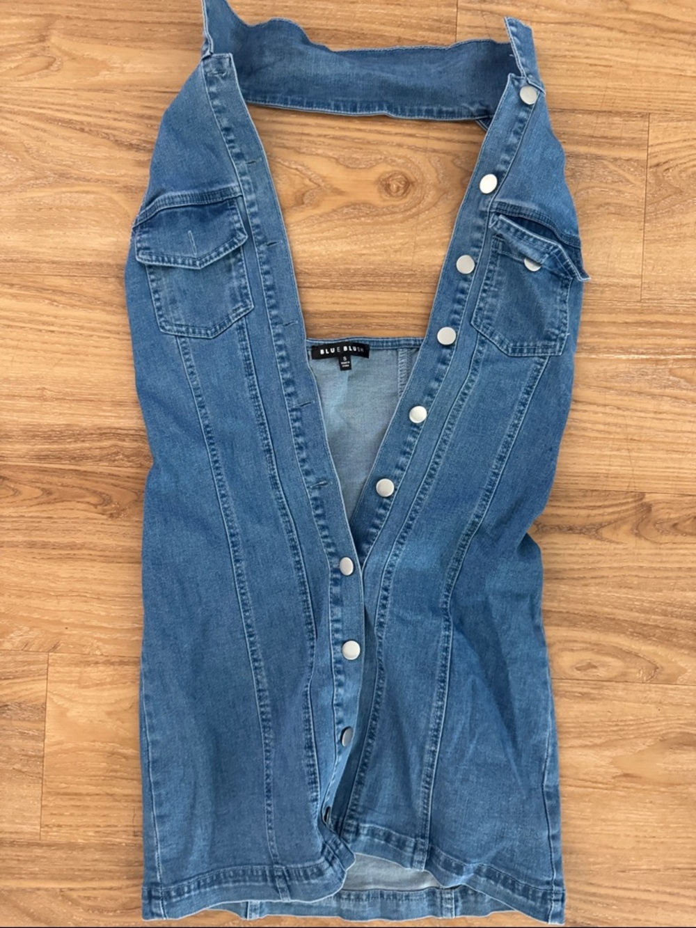 Blue Blush Blue Denim Women’s Snap-Front Jean Jumpsuit